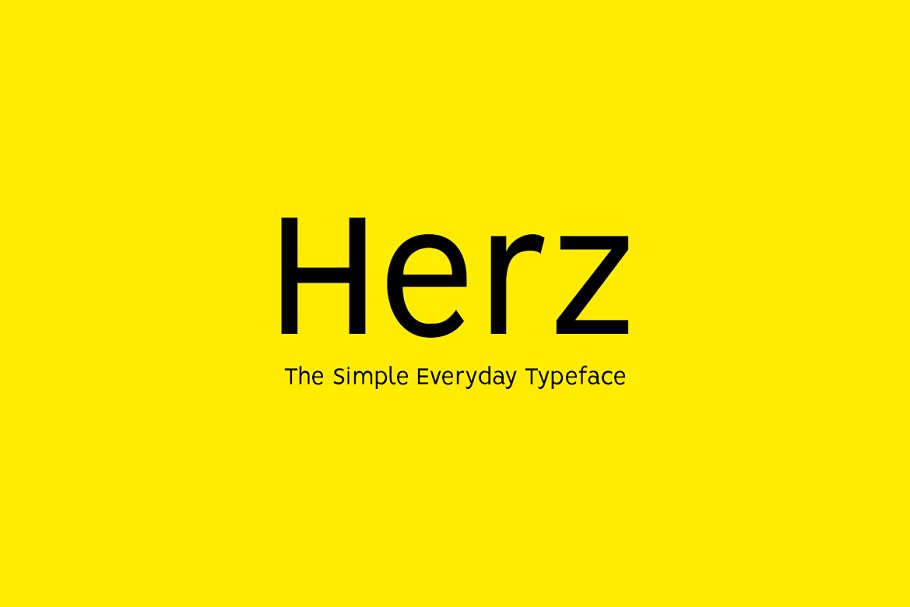 Пример шрифта Herz